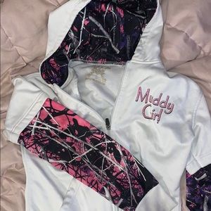 Moonshine white muddy girl jacket